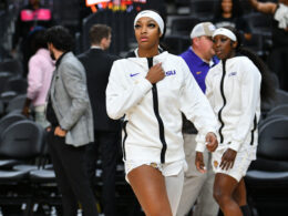 Photo of LSU women's college basketball player Angel Reese.