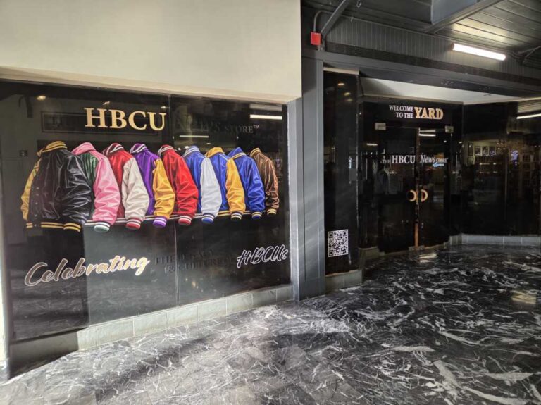 Storefront of HBCU merchandise